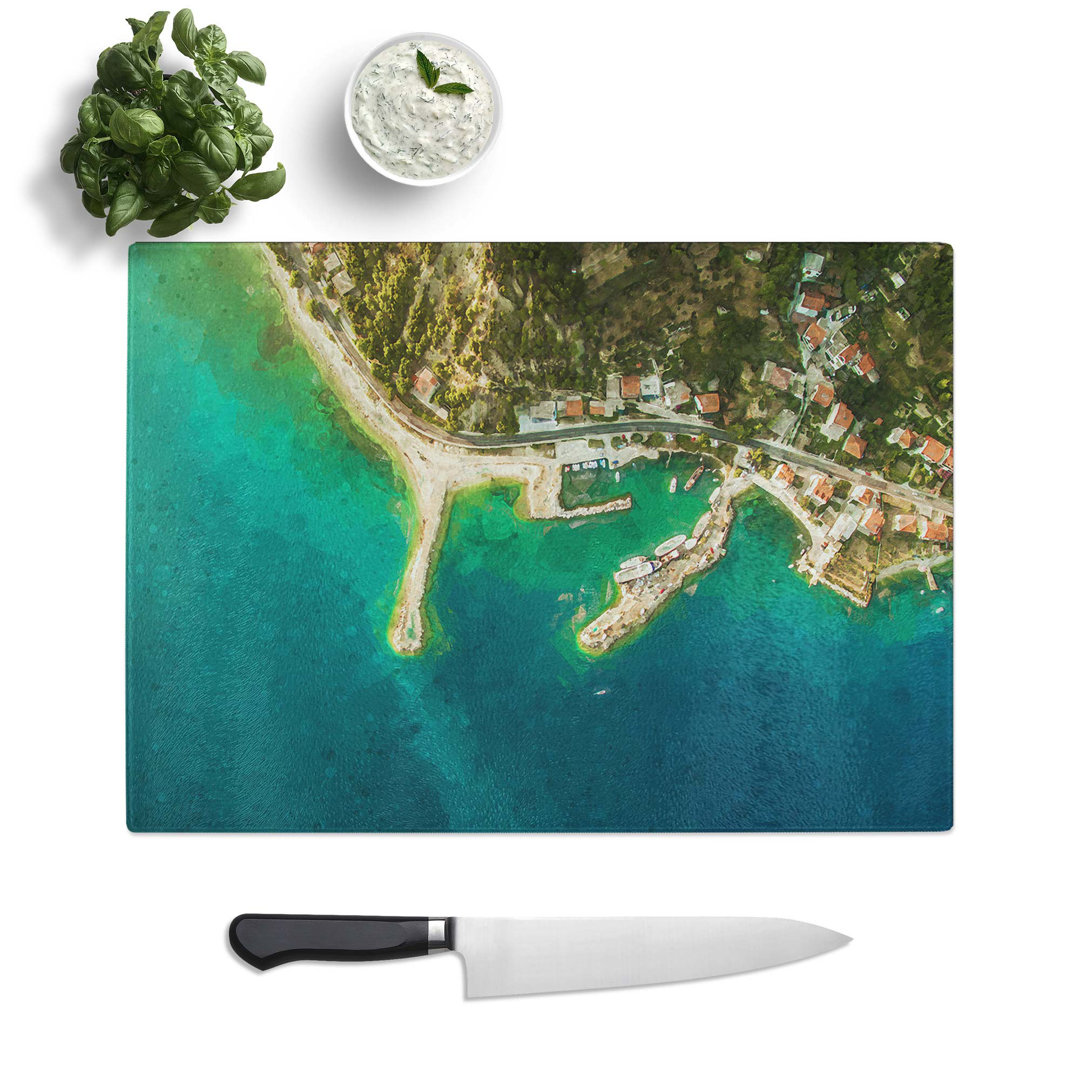 Tempered Glass Croatia from Above Chopping Board