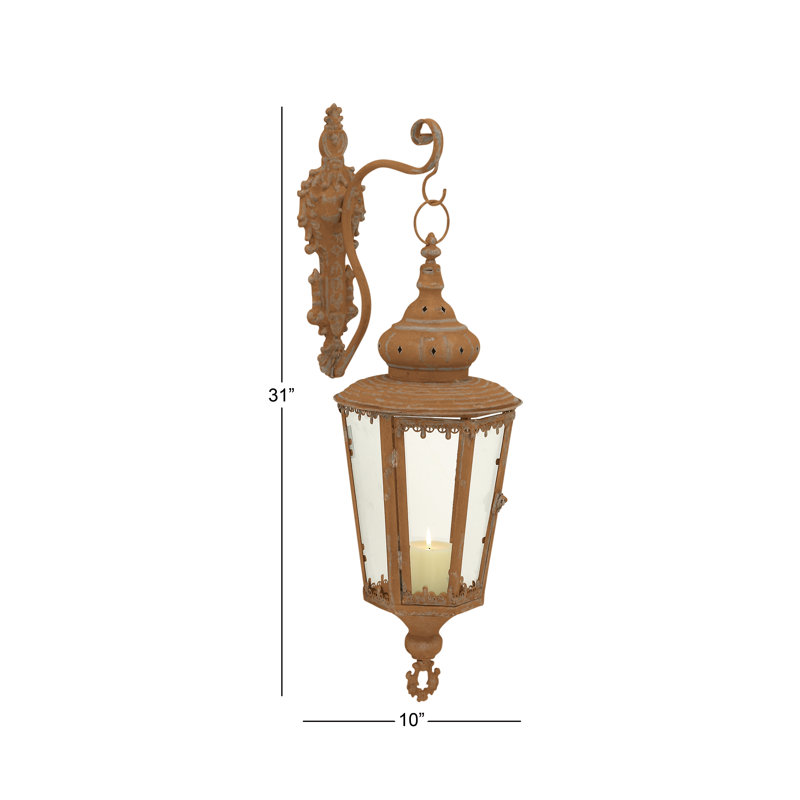 Metal Wall Lantern, Copper