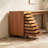 Modern Brown Movable Solid Wood Filing Cabinet