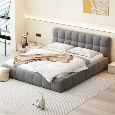 Upholstered Bed Frame With Headboard