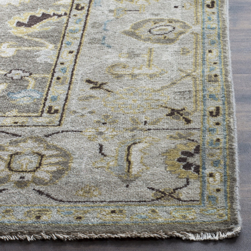 Sultanabad Hand-Knotted Gray Area Rug, Rectangle 10' x 14'