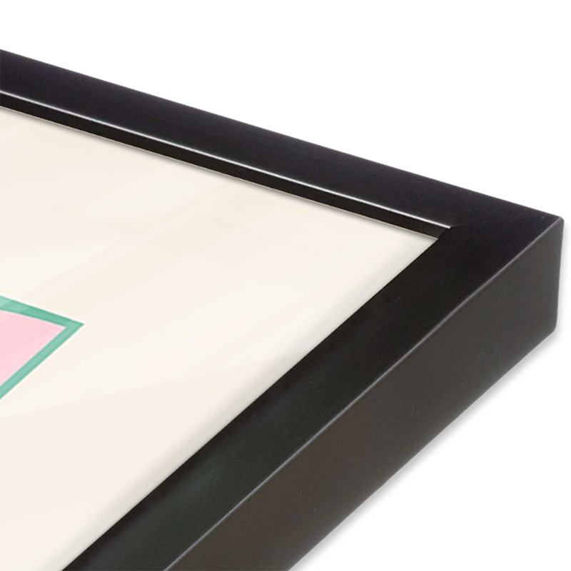 «Bauhaus Pastel Play» par Looks Printables, Papier encadré en zinc patiné, H 17,25 po x l 13,25 po x P 1,25 po