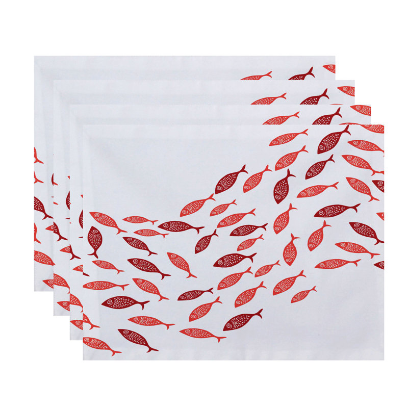 Eastbourne Polyester Nautical Rectangle Placemat, Orange