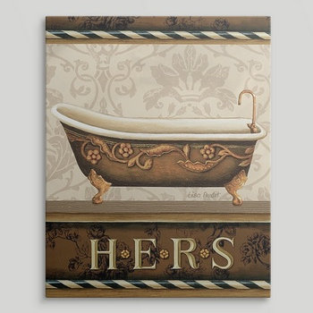 « ii » par lisa audit Bourgoisie Bath, H 20 po x l 16 po x P 1,5 po, Toile