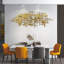 59" X 23" Luxury Oversized World Map Wall Clock Golden Metal Home Decor
