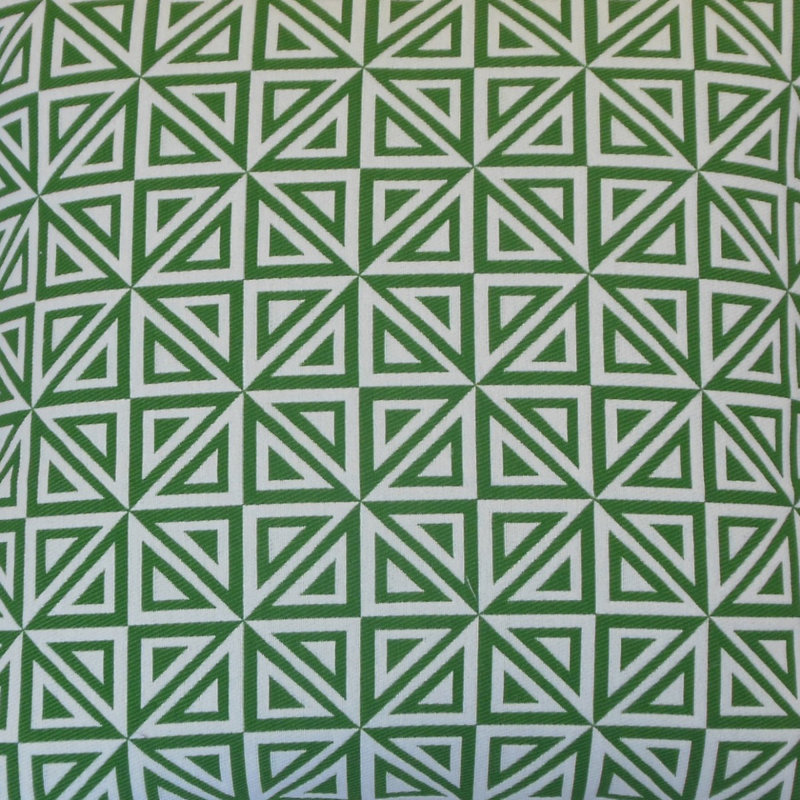 Coussin décoratif géométrique Inaya, Hauteur (22 po) x largeur (22 po), Kelly