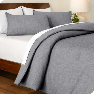 Bare Home Heathered Comforter Set - Ultra-Soft - Goose Down Alternative - All Season Warmth