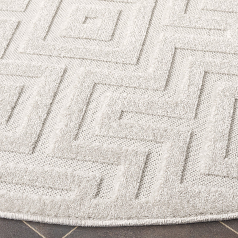 Tapis à motif géométrique Mehjabin Stella, Carré 6 pi 7 po