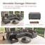 Canapé modulaire en U avec repose-pieds Anureet-1418293258-1418293257