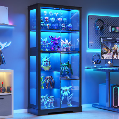 Display Cabinet with 3 Color Led Lights and Human Sensor Function