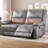 53.1'' Faux Leather Reclining Loveseat with Massage&Heat Function-152579285