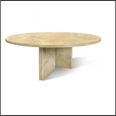 Petite table basse, table de salon, pierre naturelle, marbre naturel beige Glod, 27,6 H12,6 pouces / 70 H32 cm, marbre véritable, marbre véritable