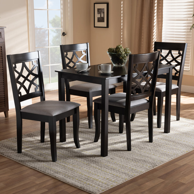 4 - Person Four Leg Dining Set, Gray