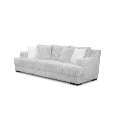 MOD #511 Sofa - Modern Mondo Grey Upholstered 3-Seater with Plush Cushions, Tufted Back & Durable Frame for Contemporary Living Rooms
