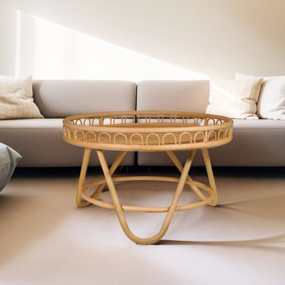 Table basse en rotin