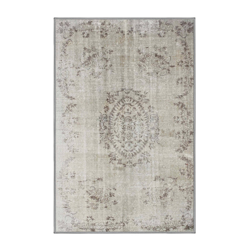 Tapis gris zone contemporaine, Rectangle 5 pi x 7 pi