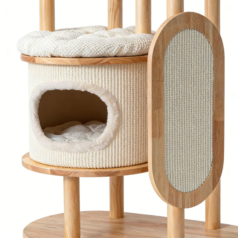 Modern and Simple Off-white Cat Climbing Frame