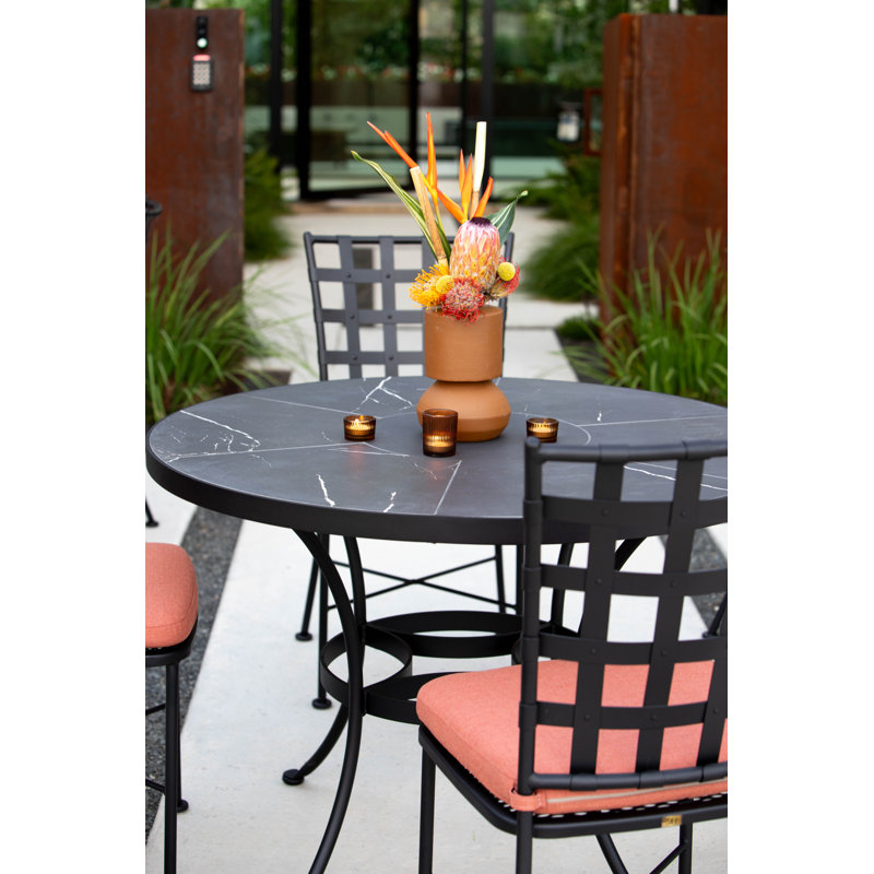 Outdoor Round Dining Table, 54" W x 54" L x 29.5" H, Urban Shift, Copper Creek
