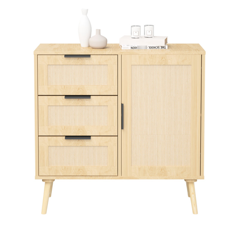 Modern Wood Bedroom Dresser - 3 Drawer Compartment, Adjustable Shelf, Furniture, Simple Assembly Required Cabinet For Organization Drawers, Strong & Stable Structure, Easy