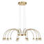 Lustre intégré 12 lumières Yep by Willadene en titane doré avec diffuseurs en cristal-1149758222