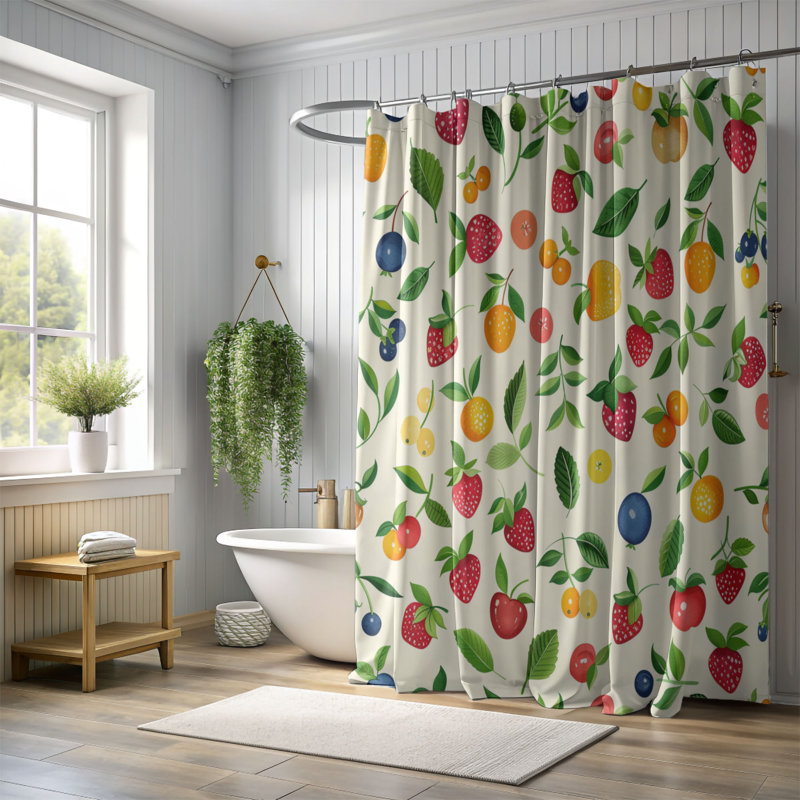 New Melon - Rideau de douche Premium, H 74 po x l 71 po