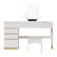 Ensemble de coiffeuse moderne avec miroir lumineux, station de charge et rangement pour bijoux-208911889