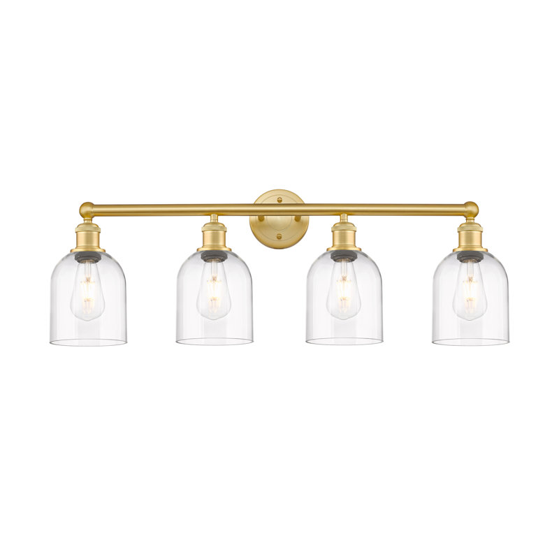 Odaniel 4 - Light Dimmable Vanity Light, Clear, Satin Gold
