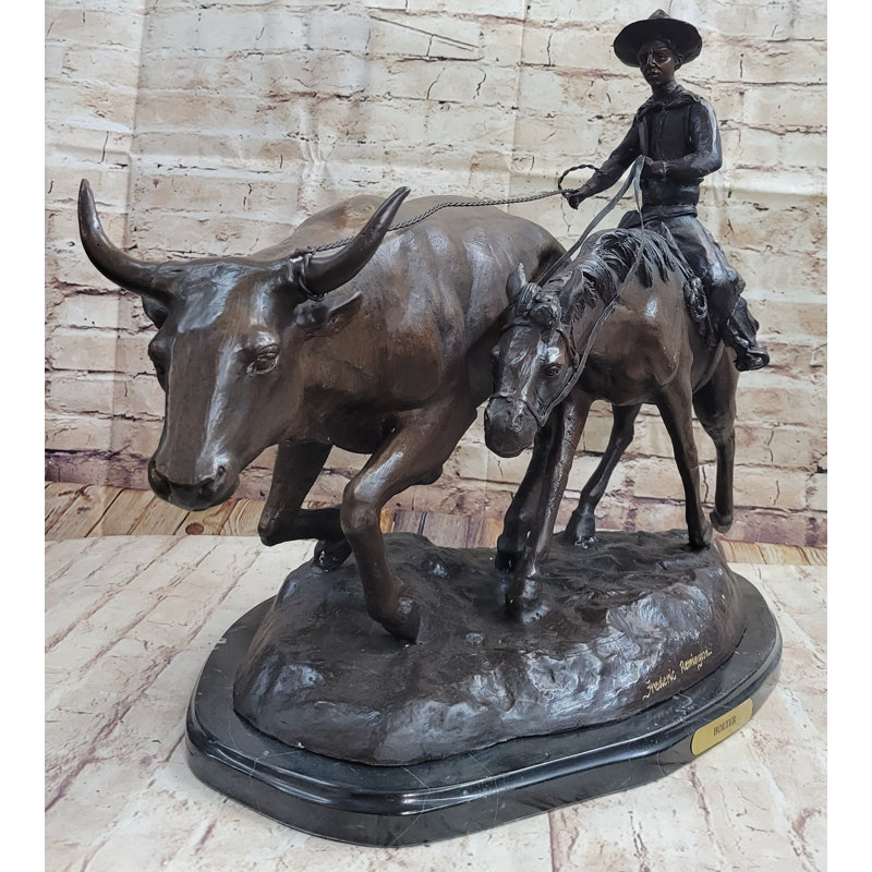 Sculpture BOLTER Frederic Remington, statue de bronze de l'Ouest 18 "
