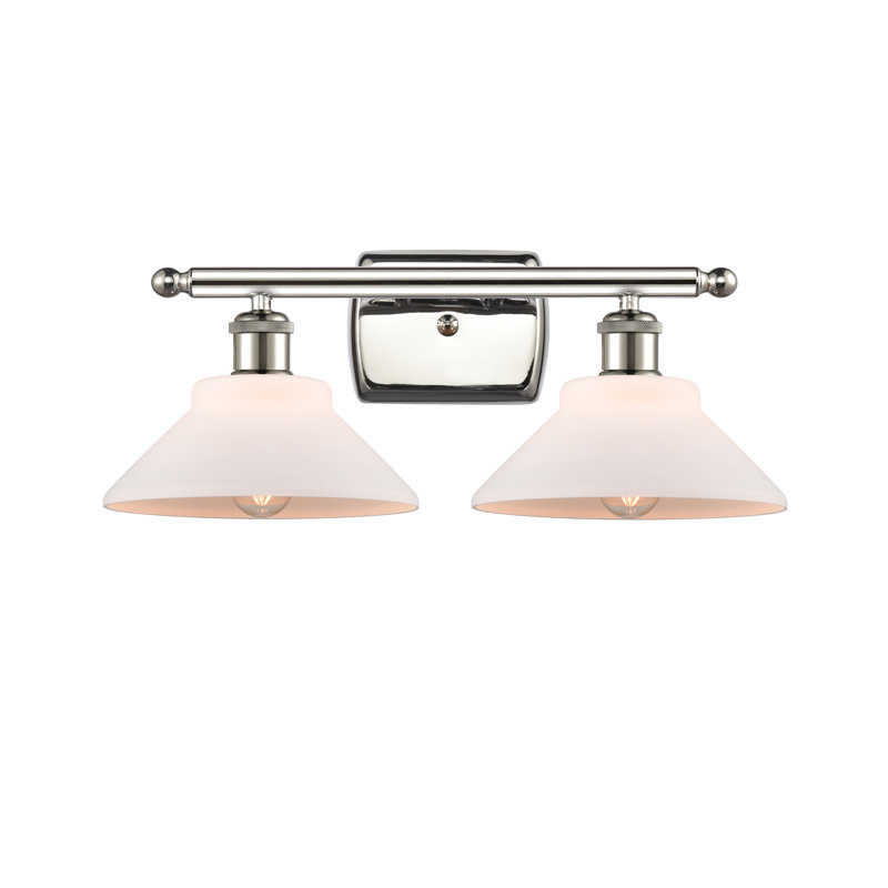 Éclairage pour salle de bain à intensité variable 2 lumières Newton St Loe, Ampoule incandescente rétro de 60 watts