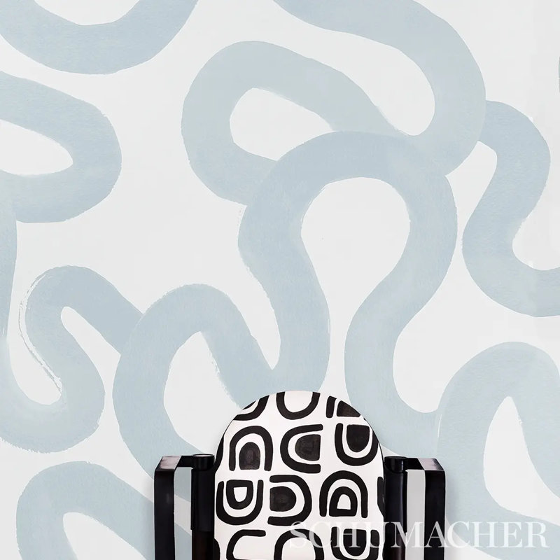 Schumacher x Hadiya Williams Trace Wallpaper, Sea