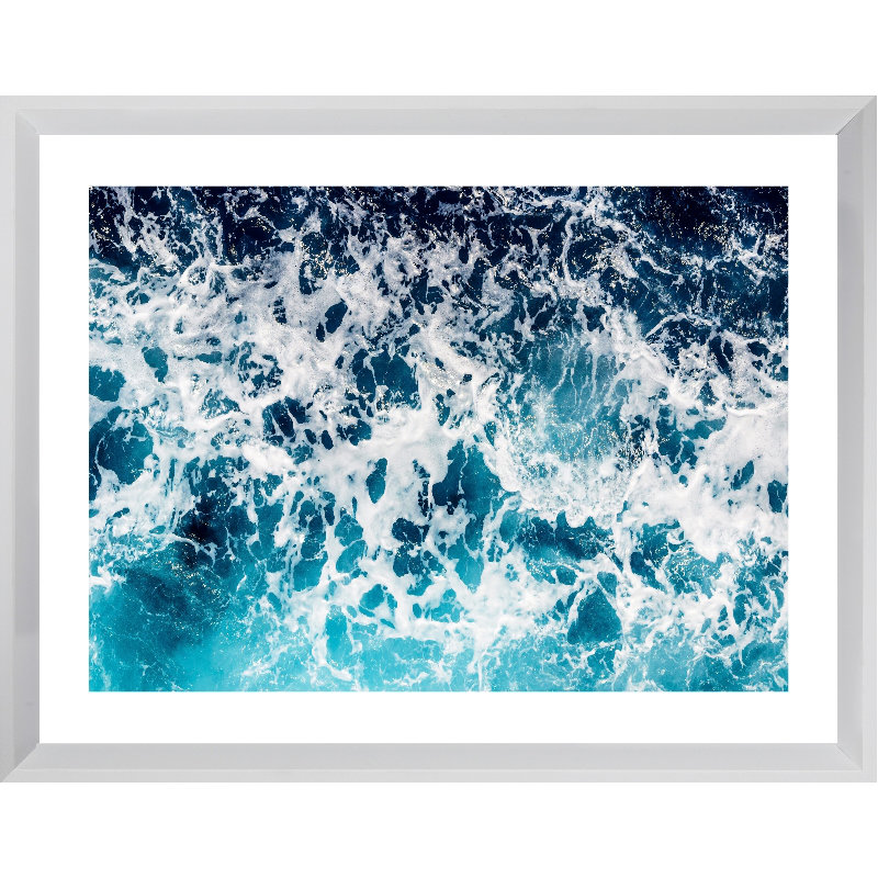 Aqua 1 - Single Picture Frame Print, 215.392 cm H x 164.592 cm W, Matt White