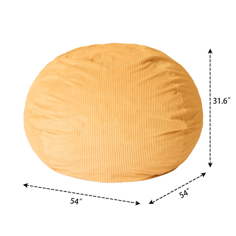 Fauteuil à billes très grand jaune