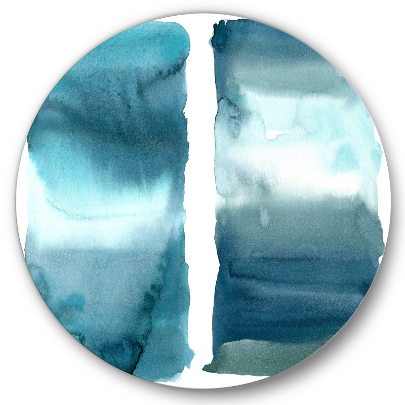 Océan bleu aquatique abstrait, impression I, H 23 po x l 23 po x p 1 po