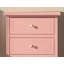 Table de chevet 3 tiroirs rose Lurne-1957290191