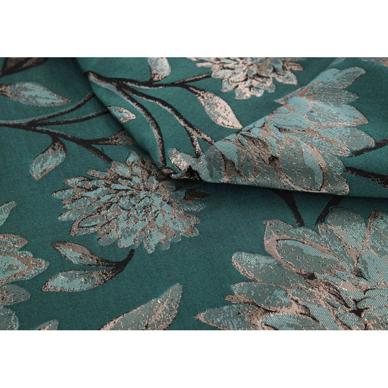 Alastair Semi Sheer French Door Curtain Single Panel, Teal