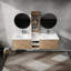 Meuble-lavabo moderne 72 "avec lavabo et armoire latérale - Elegant Furniture Cabinetry-1461058980