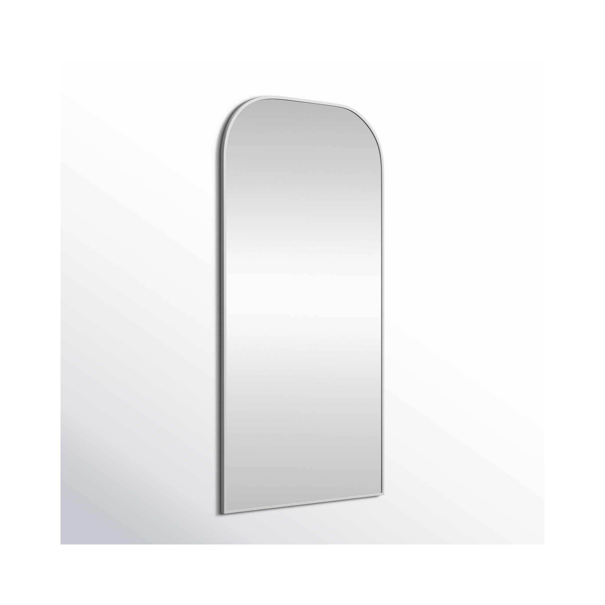 Sabine Metal Wide Arch Wall Mirror, 66" x 32", Silver