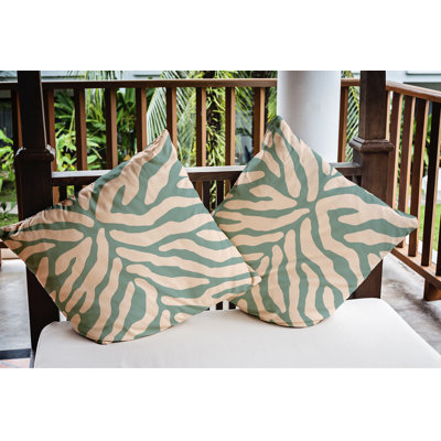 Coussin décoratif intérieur / extérieur à rayures animales