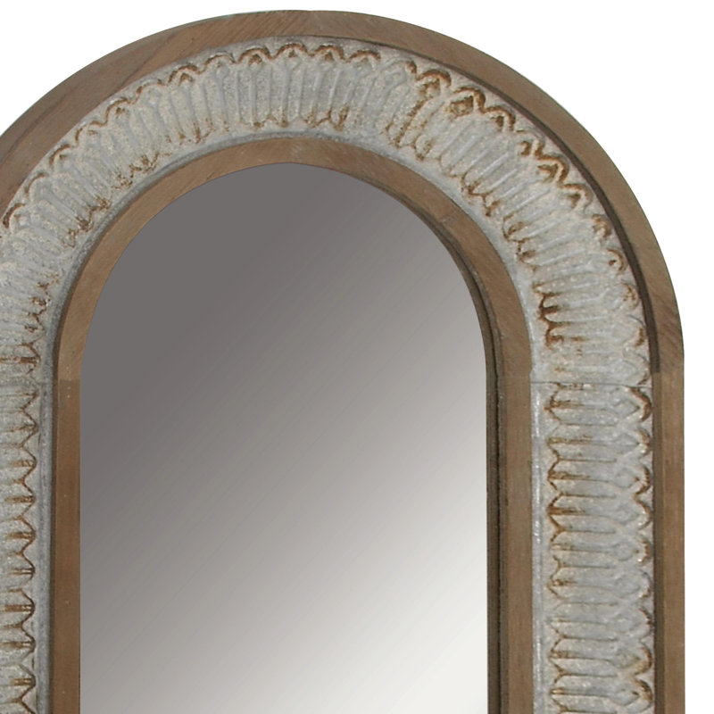 Mikayla Arch Wood Accent Mirror