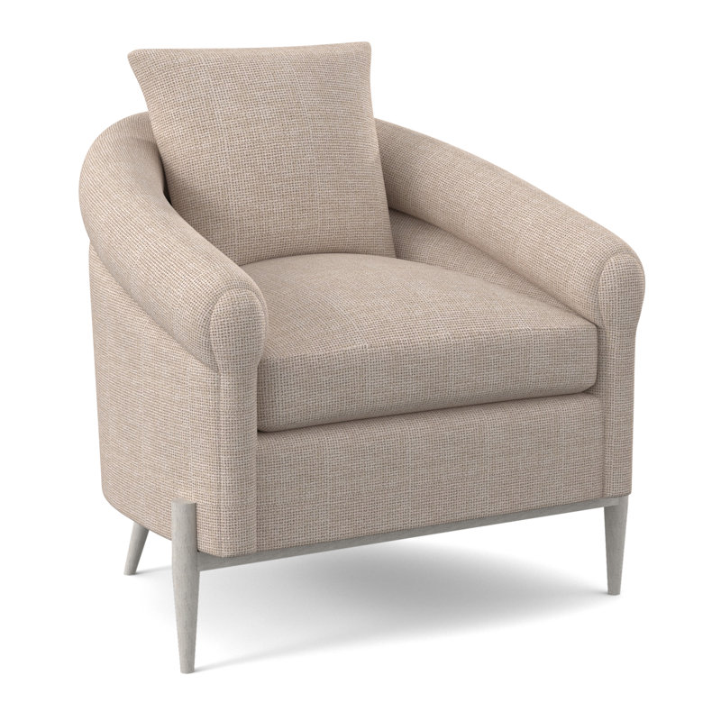 Jaxson Upholstered Armchair, Bisque, Polly Snow