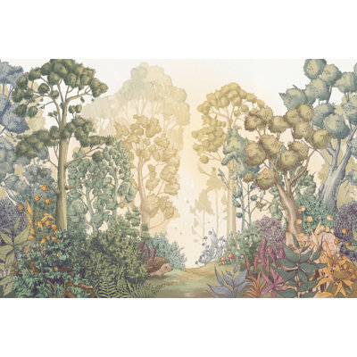 Papier peint amovible botanique Misty Forest