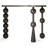 Black Solid Wood Console Table-1265096898