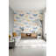 Papier peint abstrait à motif mural