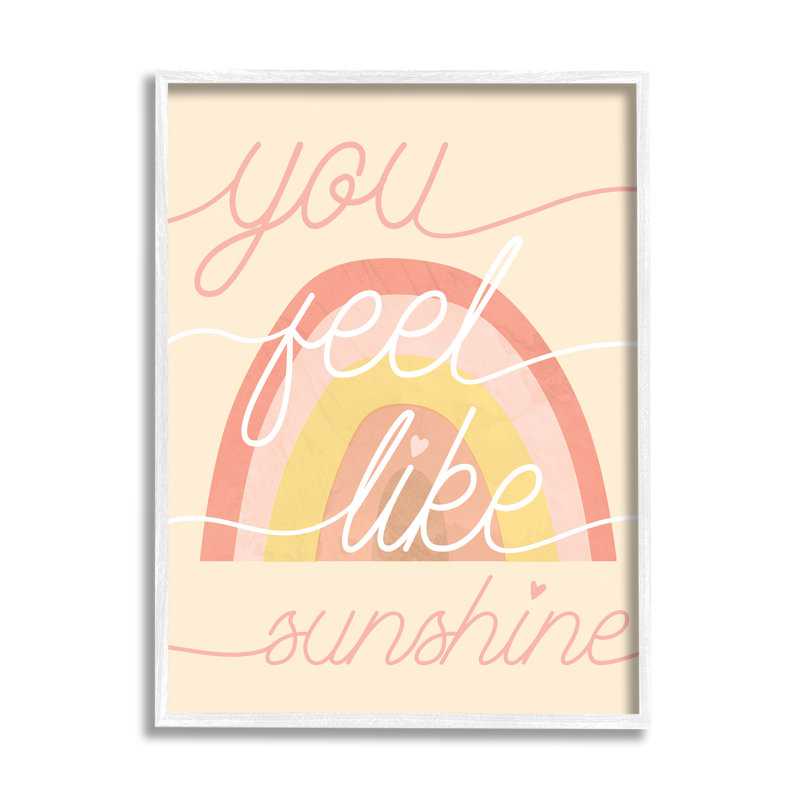 "You Feel Like Sunshine Expression", ton chaud, arc-en-ciel blanc, estampe numérique de Daphne Polselli