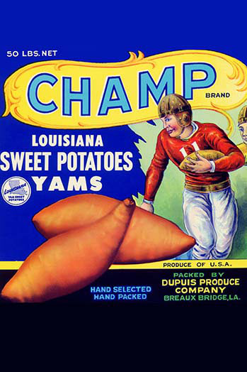 Patates douces en louisiane-impression de publicités, H 30 po x l 20 po