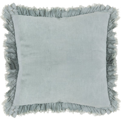 Leona Collection Ruffled Linen Reversible Throw Pillow