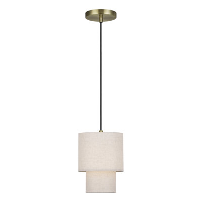 Holliman 1 Light Antique Brass Mini Pendant