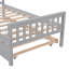 Lit simple avec couchette et plateforme, sans sommier, idéal pour les petites chambres et les espaces invités, gris-118038134