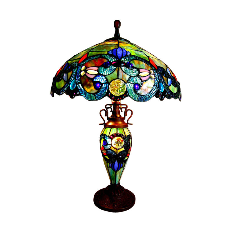 Elston Resin Table Lamp, Green