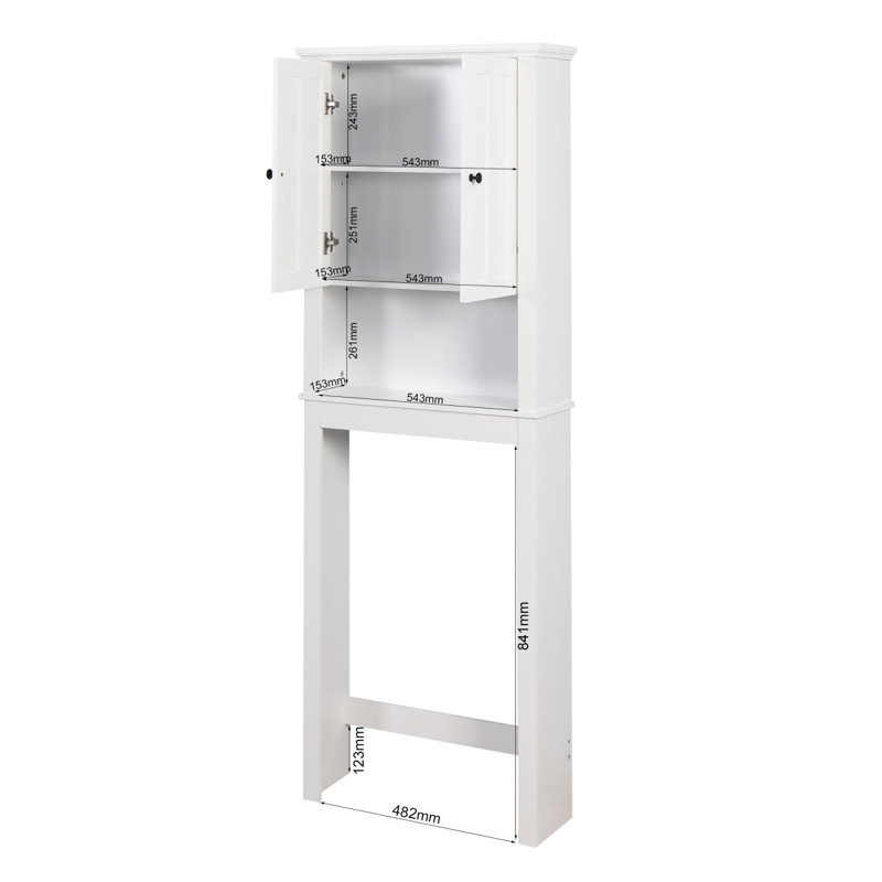Rangement autoportant moderne au-dessus de la toilette